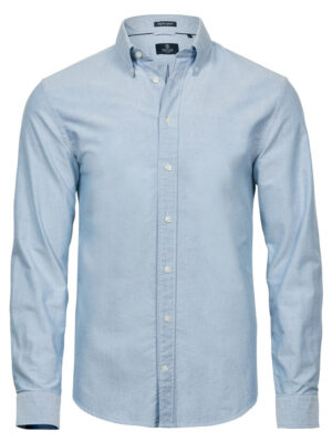 Skjorta Tee4000 herr, button down krage, ljusblå
